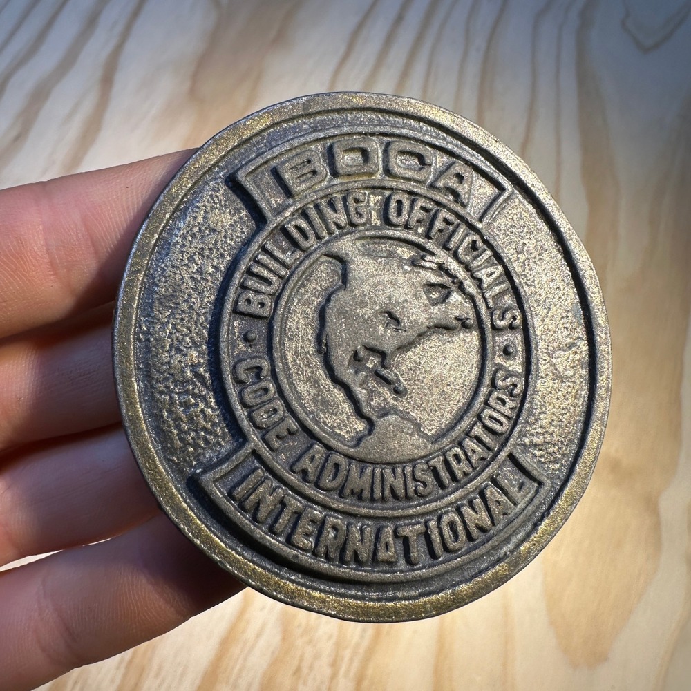 Vintage BOCA International Building Officials Belt Buckle Cardinal Industries